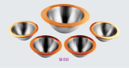 5 Pcs Steel Colored Serving Set