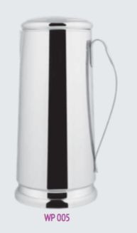 Round Polished Slant Steel Jug, for Serving Water, Feature : Fine Finish