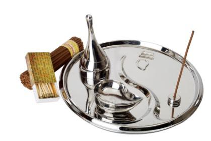 Polished Steel Pooja Thali Set, Feature : Rust Proof