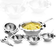 Steel Ruffle Serving Set