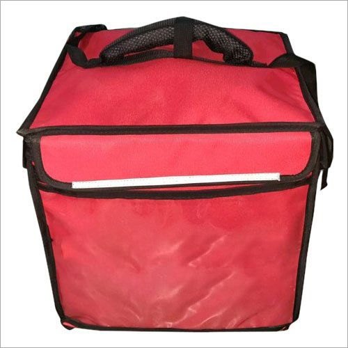 Printed Polyester Food Delivery Bags, Color : Red