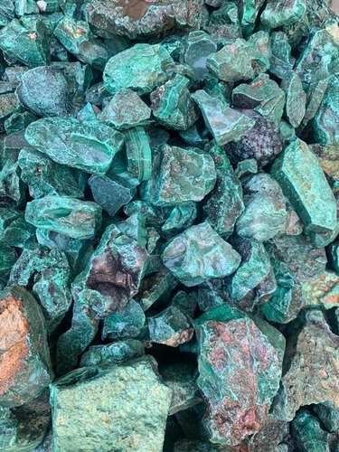 Polished Natural Malachite Rough Stone, Stone Form : Solid