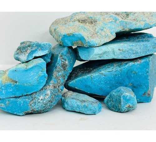 Natural Turquoise Rough Stone, Feature : Crack Resistance, Optimum Strength