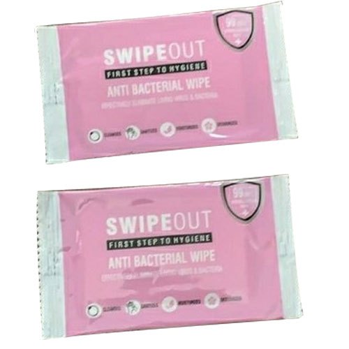Swipe Out Non Woven Antibacterial Wet Wipe, Size : 200x150 mm