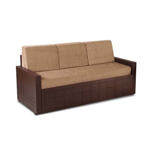 Wooden Designer Sofa Cum Bed, Color : Brown