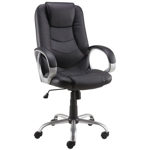 Leatherette Revolving Office Chair, Color : Black