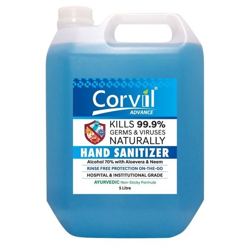 Corvil Advance hand sanitizer, Packaging Size : 5litre