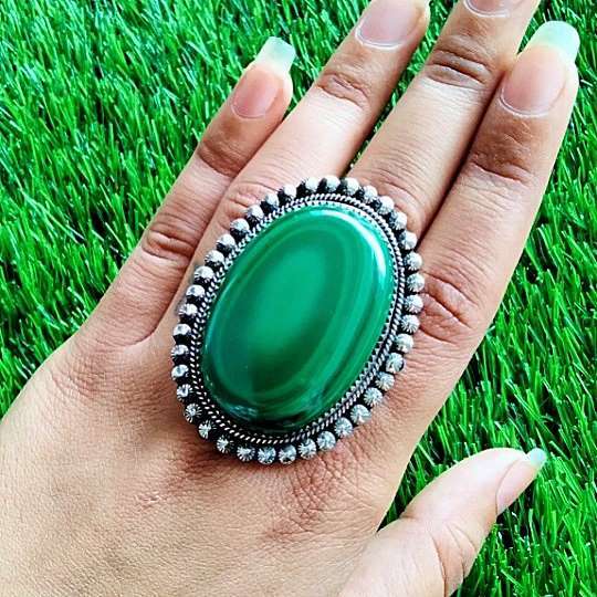 Handmade Malachite Ring