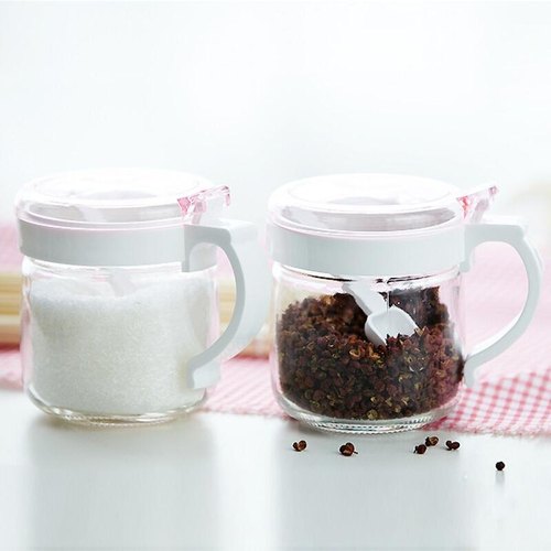 Round Glass Jar with Plastic Lid, for HOME, Size : MEDIUM