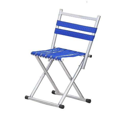 Steel Portable Folding Chair, Color : Blue