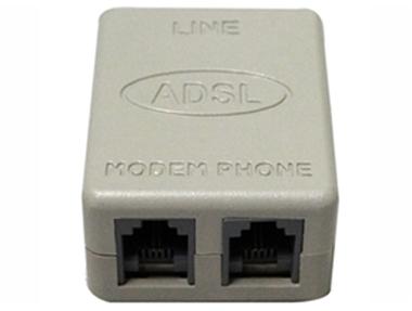 Plastic 2 Way ADSL Splitter, Color : White