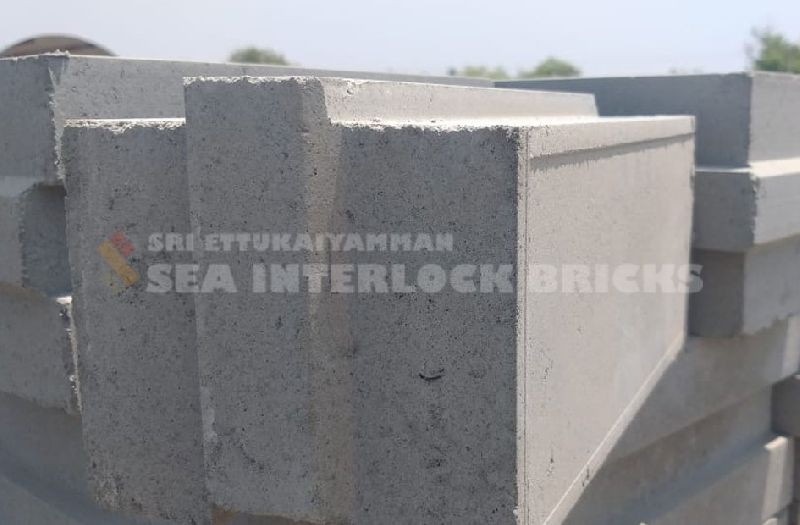 6 Inch E-Interlock Bricks without Groove Block