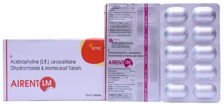 Acebrophylline, Levocetrizine, Dihydrochloride And Montelukast Tablets