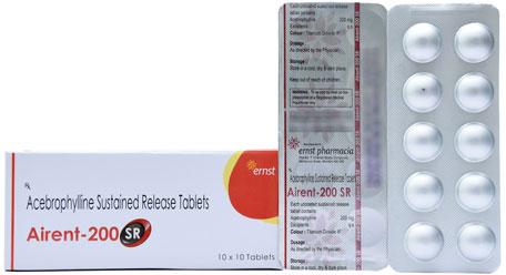 AIRENT 200 Acebrophylline Sustained Release Tablets