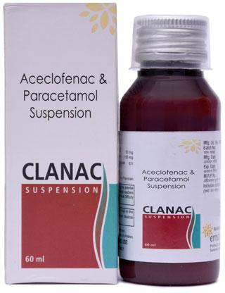 Aceclofenac And Paracetamol Suspension