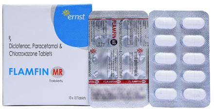 Diclofenac, Paracetamol And Chlorzoxazone Tablets