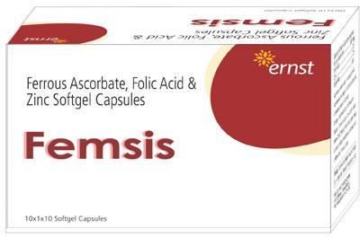 Ferrous Ascorbate, Folic Acid And Zinc Softgel Capsules