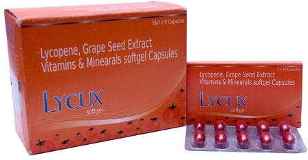 Lycopene, Grape Seed Extract, Vitamins And Minearals Softgel Capsules