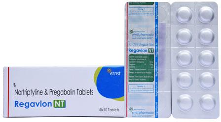 REGAVION NT Nortryptiline and Pregabalin Tablets