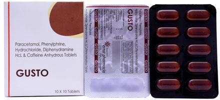 Paracetamol, Phenylephrine HCL, Diphenhydramine HCL And Caffeine Anhydrous Tablets