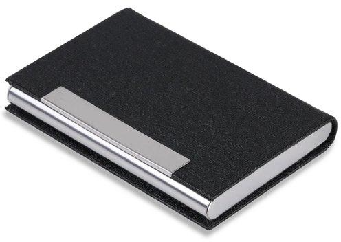 Rectangular PVC Card Holder, Color : Black