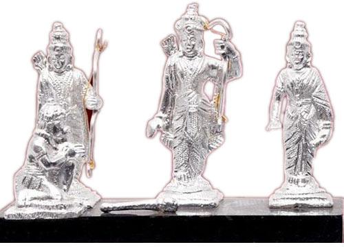 White Metal Ram Darbar Statue, Color : Silver  