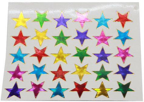 Star Sticker, Color : Multicoloured