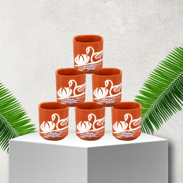 170 Ml Clay Square Cup Set
