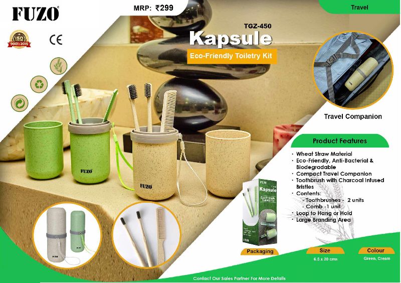 Fuzo Kapsule Eco Friendly Toiletry Kit
