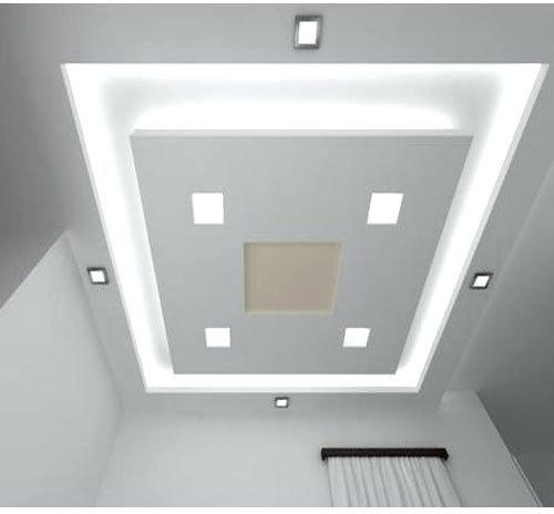 Gypsum false ceiling, Color : white grey