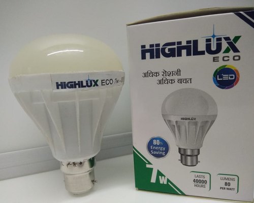 HIGHLUX Plastic  LED Eco Plastic Bulb, Power Consumption : 5 W Below 