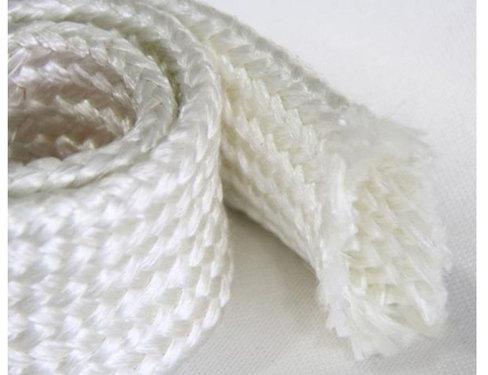 Fiberglass Braided Sleeve, Color : White