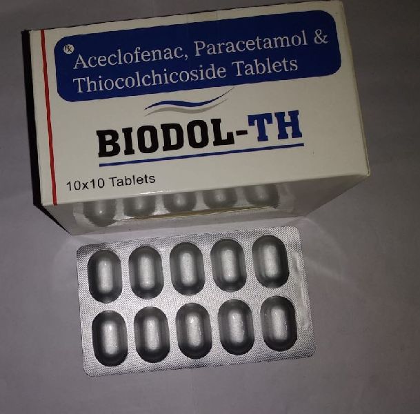 Aceclofenac, Paracetamol and Thiocolchicoside Tablets, for Hospital, Clinical