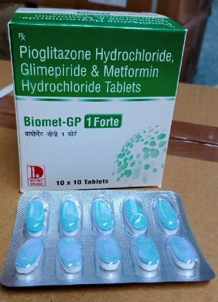 Pioglitazone Hydrochloride , Glimepiride and Metformin Hydrochloride Tablets