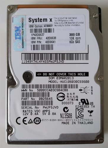 IBM Lenovo SAS Hard Disk