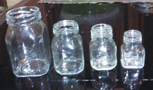 Square Glass Honey Jar