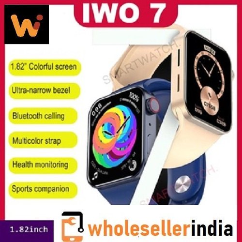 Rectangular IW07 Smart Watch with Logo, Pattern : Printed