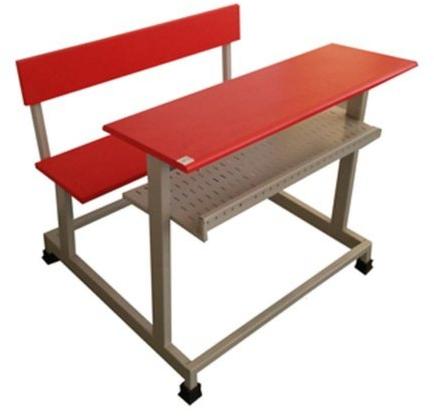 Stainless Steel 2 Seater Duel School Bench And Desk