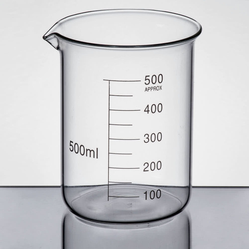 Glass Beaker, Feature : Durable, Heat Resistance, Light Weight, Perfect Shape, Shiny Look, Waterproof