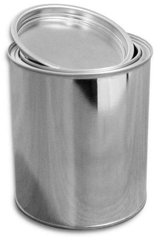 Cylindrical Plain Tin Can, Color : Silver