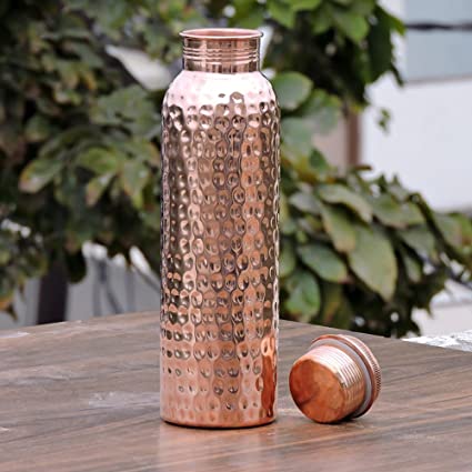 COPPER WATER BOTTLE HAMMERED LACQUERED, Feature : Durable, Eco Friendly, Hard Structure, Heat Resistance