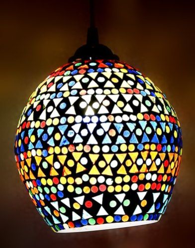 Round Mosaic Ceiling Lamp