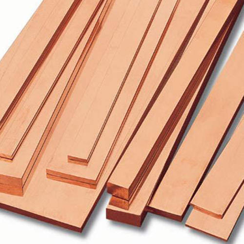 Copper Flat Bar, Length : 10-12 Feet