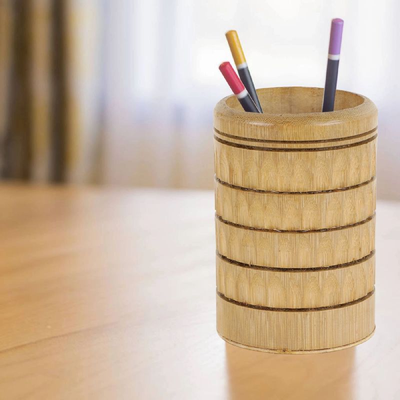 Plain Bamboo Pen Holder, Size : 2x1inch, 3x2inch, 4x3inch
