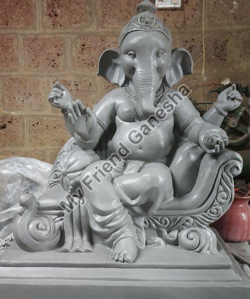 2 Feet Clay Colored Ganesha Statue at best price INR 1.10 k / Piece in ...