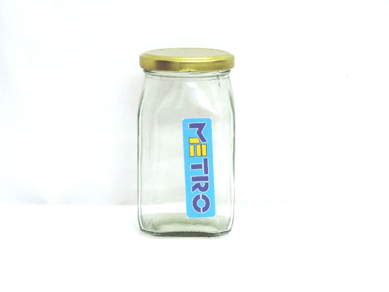 Round Polished 500ml Honey Glass Jar, Pattern : Plain