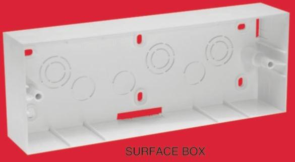 PVC Modular Surface Box, Color : White
