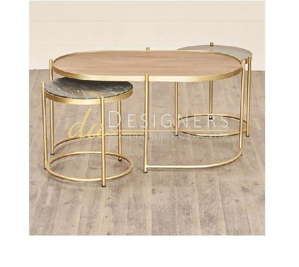 Polished Metal coffee table, for Garden, Home, Hotel, Restaurant, Style : Modern