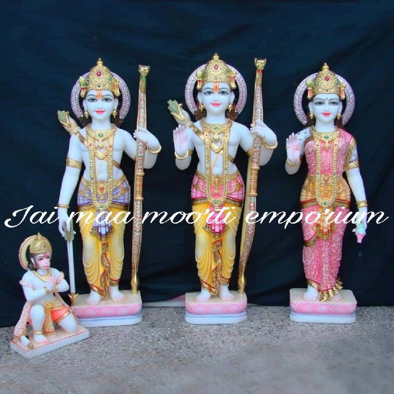 Painted ram darbar marble moorti for Home, Office