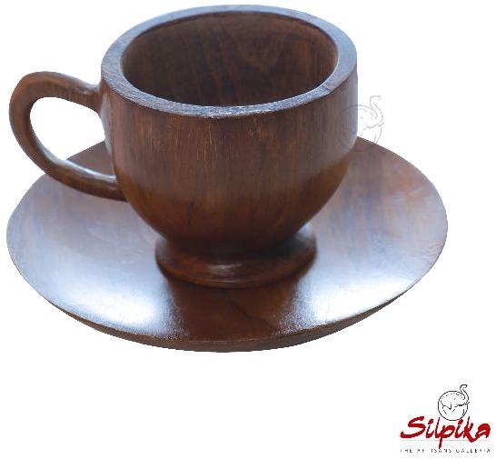 Wooden Cup and Saucer Set, for Coffee, Tea, Feature : Eco Friendly, Fine Finishing